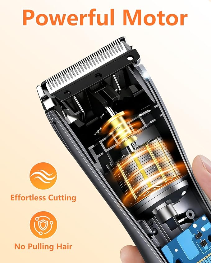 Body Hair Trimmer, LED Display, 6500 RPM Motor Manscaper for Men, 3 Adjustable Combs, USB & Dock Charging, IPX7 Waterproof Body Hair Groomers, Wet or Dry Use for Groin/Legs/Chest