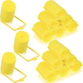 Geyoga 18 Pieces Yellow Sponge Hair Rollers For Women, 1.4 X 2.6 In