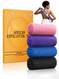 SPMKTBOZAI 4 Pack African Net Sponge, African Exfoliating Net for Body