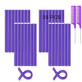 Beyoslf 9.45"x 0.55" Flexible Curling Flexirods, 30Pcs Heatless Bendy Foam Rods for Long, Medium, Short Hair Curls - Purple