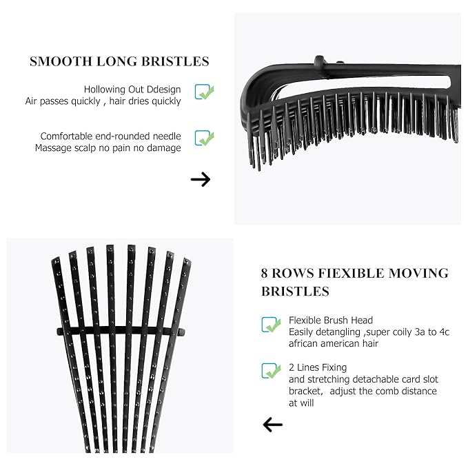 URTHEONE Detangling Brush for Black Natural Hair, 3A-4C Curly Afro Brush