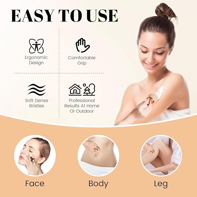 Extra Large Body Makeup Self Tanner Brush 3.0in Round Vegan Kabuki Brush