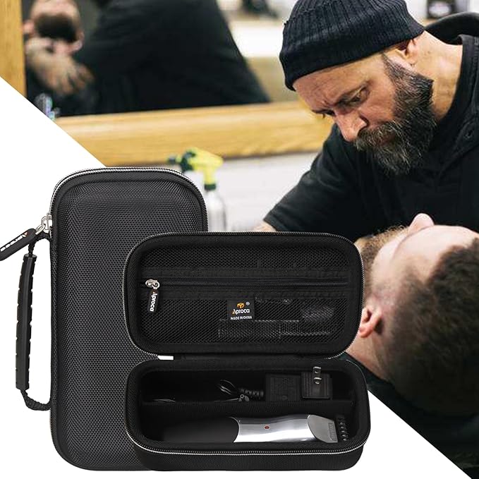 Aproca Hard Case Compatible with WAHL Groomsman Corded Cordless Beard Trimmer Grooming Kit, Storage Portable Bag (Case Only)