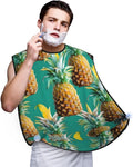NOUZU Tropical Pineapple Hawaiian Print Beard Bib Apron For Men, Beard Hair Catcher For Men Shaving Trimming,Beard Cape Cloth