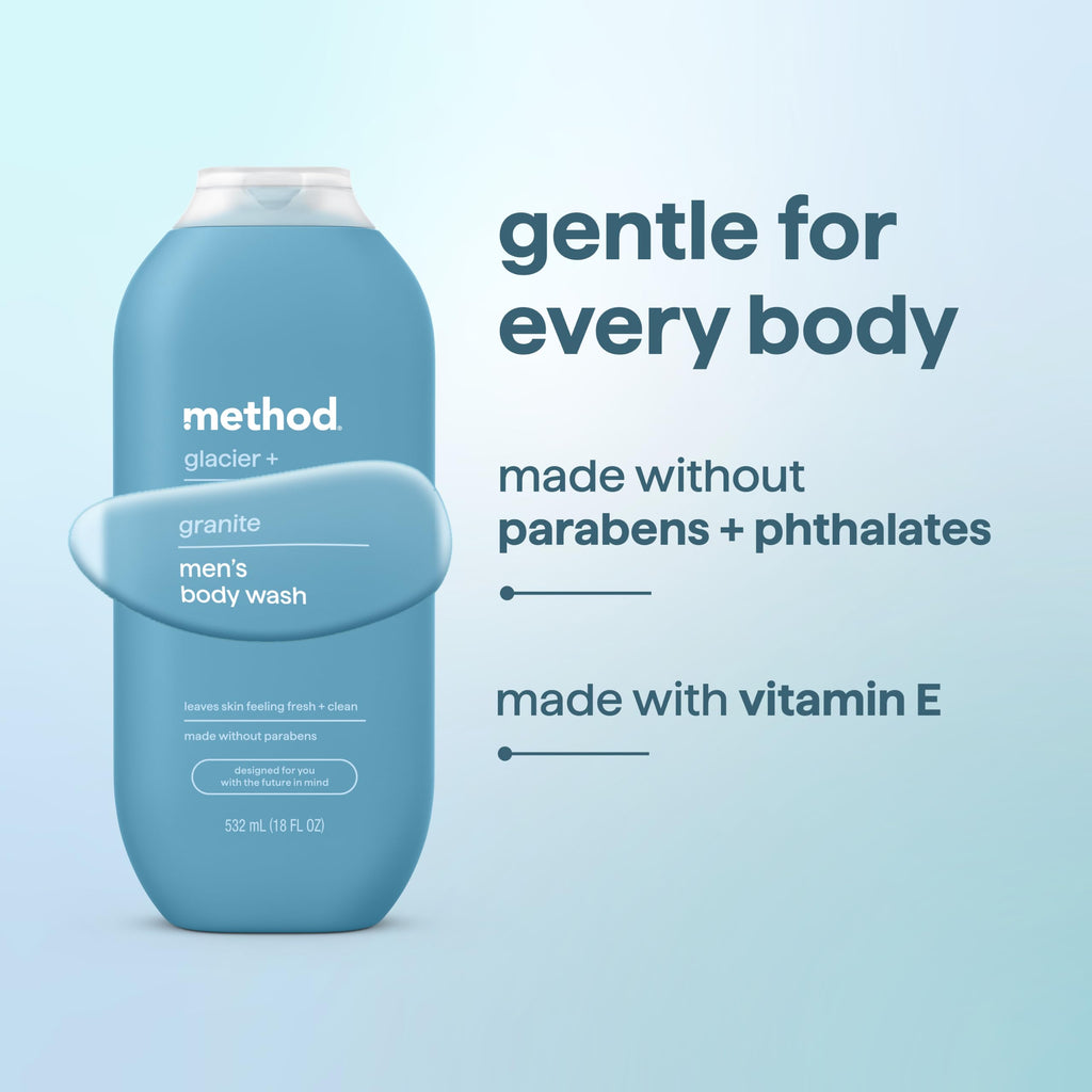 method Men’s Body Wash, Glacier + Granite, 18 fl oz