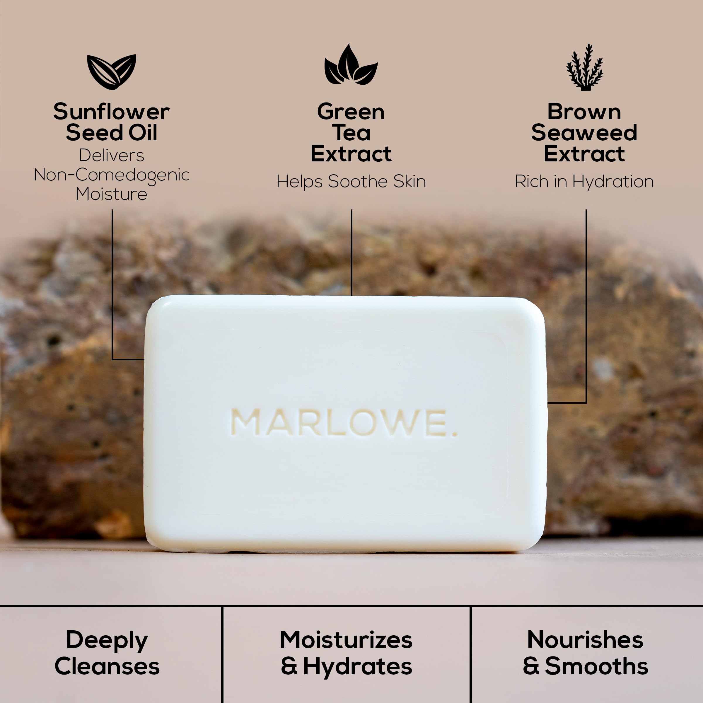 MARLOWE. Bar Soap for Men, Moisturizing Body Soap,Sage + Fir, 7 oz(12 Bars)