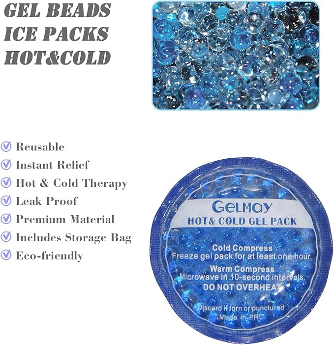 Ice Eye Patches for Puffy Eyes, Cooling Medical Eye Patch Pad Gel Pack Cover Eyepatch Cold Hot Therapy Eye Bags Dark Circles After Surgery Adult Kid (2PCS)