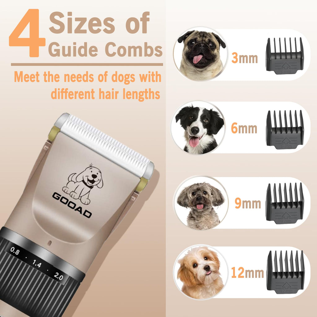 Gooad Dog Clippers Grooming Kit and Trimmer for Small and Large Dogs Cats