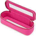 Popvibe Slim Makeup Brush Bag Travel Clear Toiletry Bag for Women Cute Make Up Bag for Traveling Cosmetic Bag Organizer Waterproof Tansparent Beauty Makeup Case Hot Pink