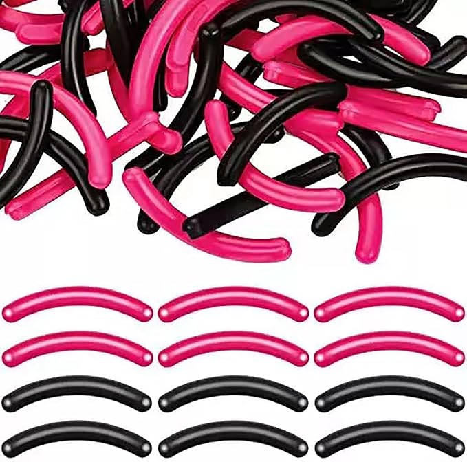 100PCS Eyelash Curler Refills, Compatible with Tweezerman (red)