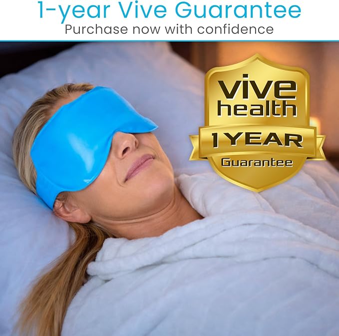 Artic Flex Heated & Cooling Eye Mask for Sleeping - Reusable Gel Ice Pack for Tension Relief, Migraines, Skin Puffiness, Sleep - Hot & Cold Therapy Spa Treatment - Dry Eyes, Dark Circles, Eye Bags