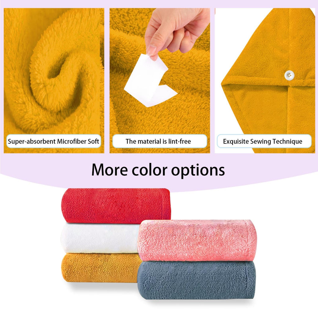 AGKXHDEC Microfiber Hair Drying Towel Wrap,Hair Turbans Towel for Wet Hair