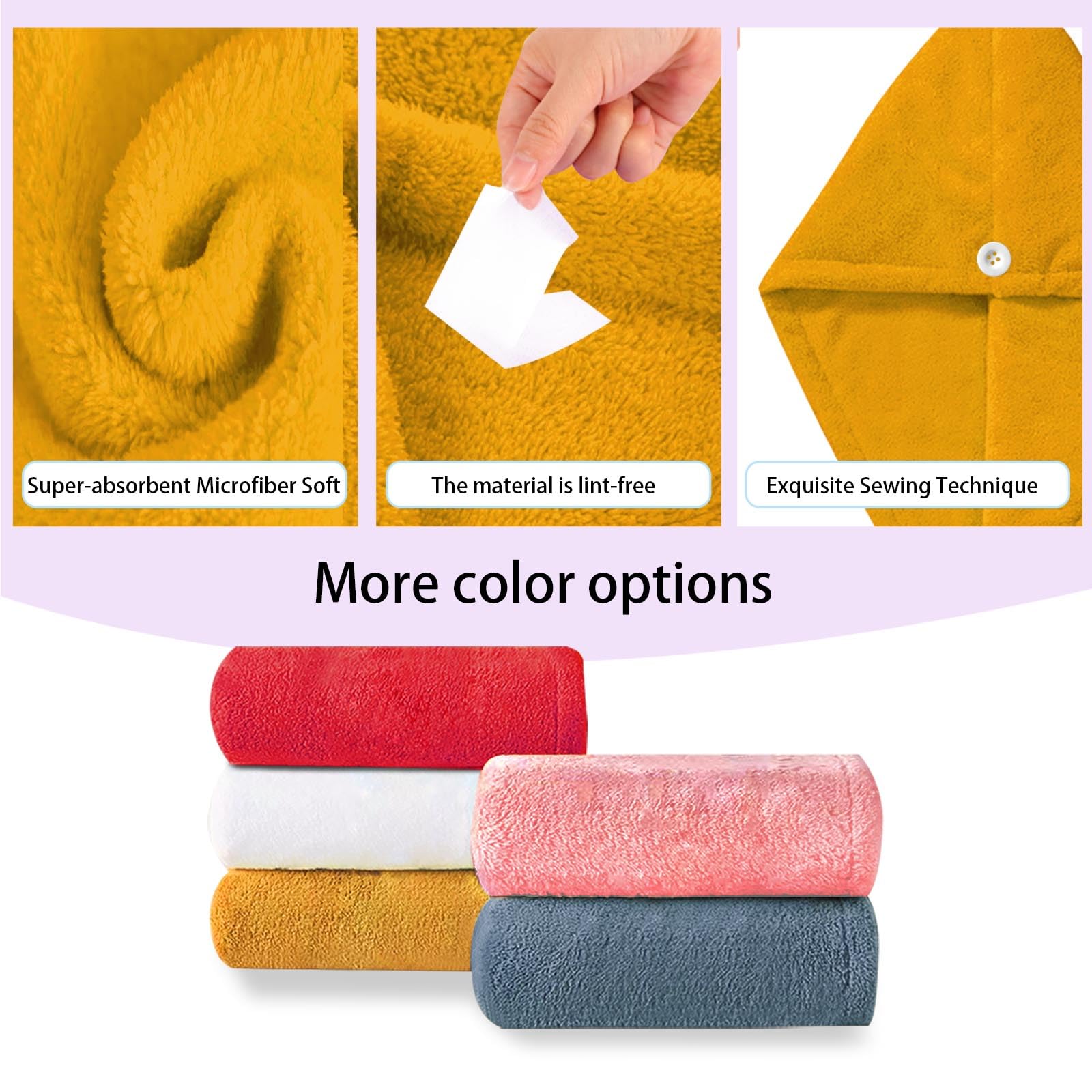 AGKXHDEC Microfiber Hair Drying Towel Wrap,Hair Turbans Towel for Wet Hair