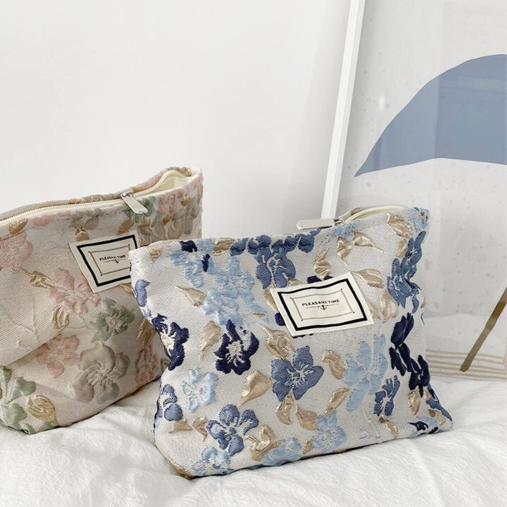 SxoSyo Flowers Makeup Bag, Fabric Cosmetic Bags