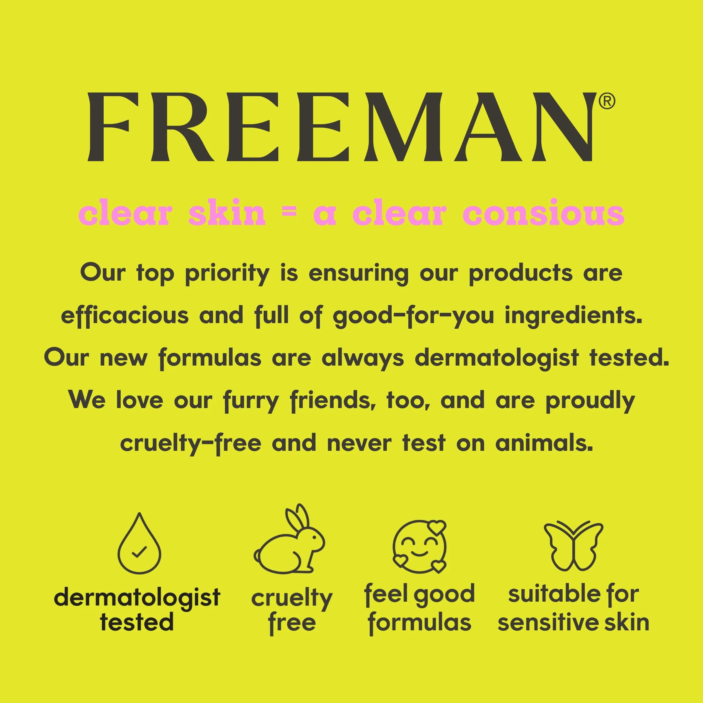 Freeman Anti-Stress Clay Mask, Dead Sea Mineral Face Mask, 6 Fl Oz Tube
