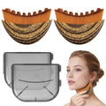Cwfas Lymphatic Contour Face Brush for Lymphatic Drainage & Facial Sculpting, Depuffing Tool for Makeup Prep and Self-Care, Boosts Circulation and Skincare Absorption (2-Piece Face Brush) Medium