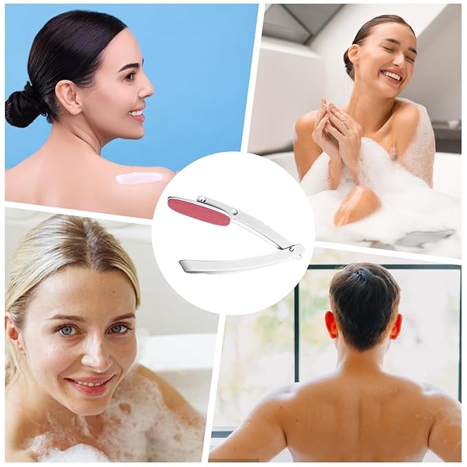 Generic 2Pcs Lotion Applicator for Back | Back Cream Applicator | Foldable Long Handled Oils Sun Cream Applicator | Back Lotion Applicator | Back Applicator for Cream, Pink