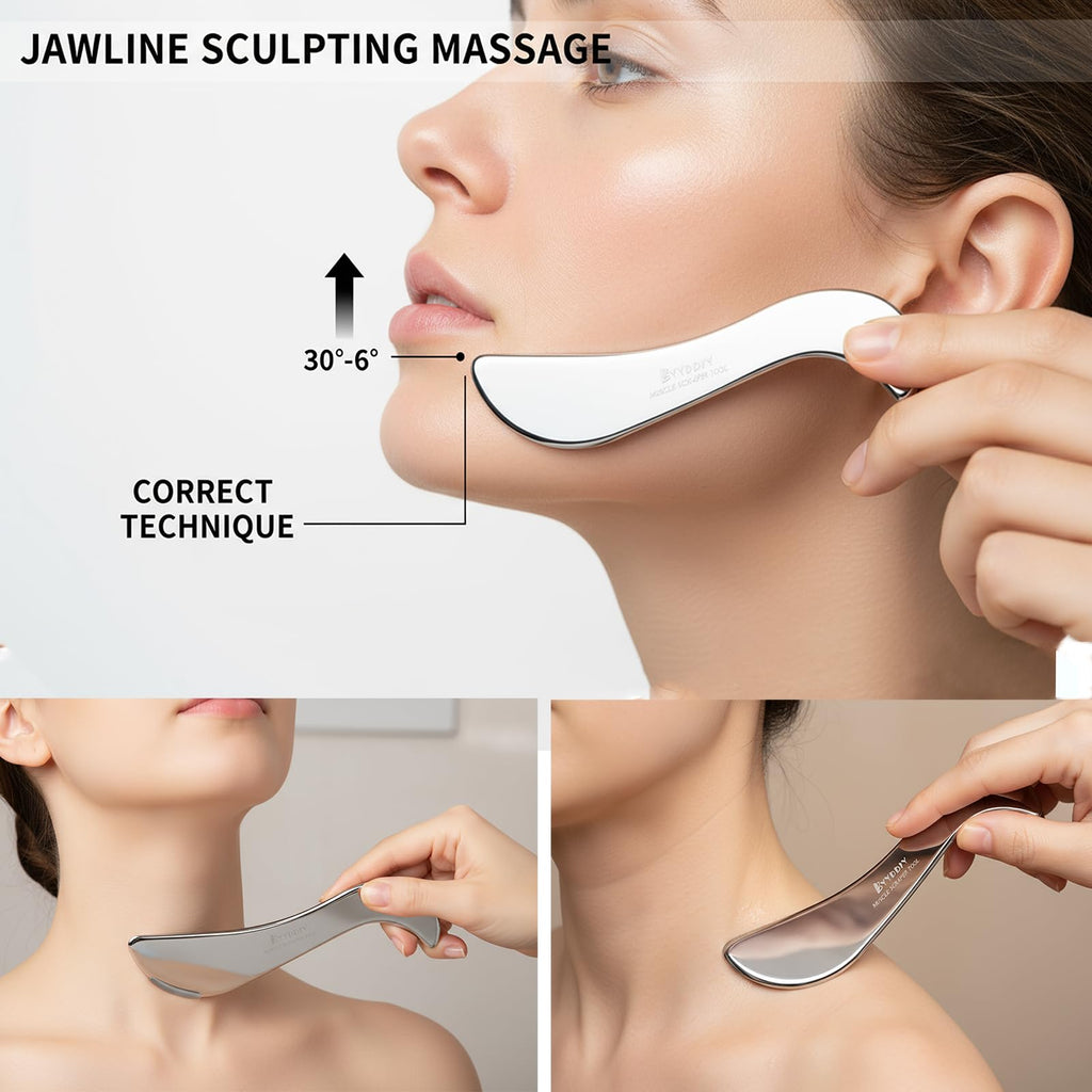 BYYDDIY Non-Magnetic 304 Stainless Steel Gua Sha Muscle Scraper Tool for Scar Tissue,Muscle Scraping Tool for Massage Scraper,IASTM Tools for Physical Therapy, Soft Tissue Massage