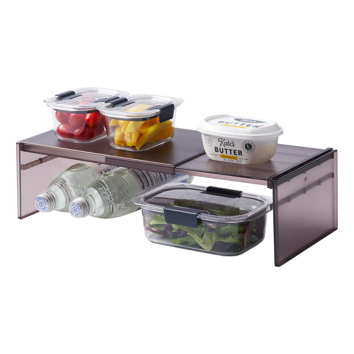 YAMAZAKI Home Adjustable 2-Tier Refrigerator Rack, Fridge Shelf Stand