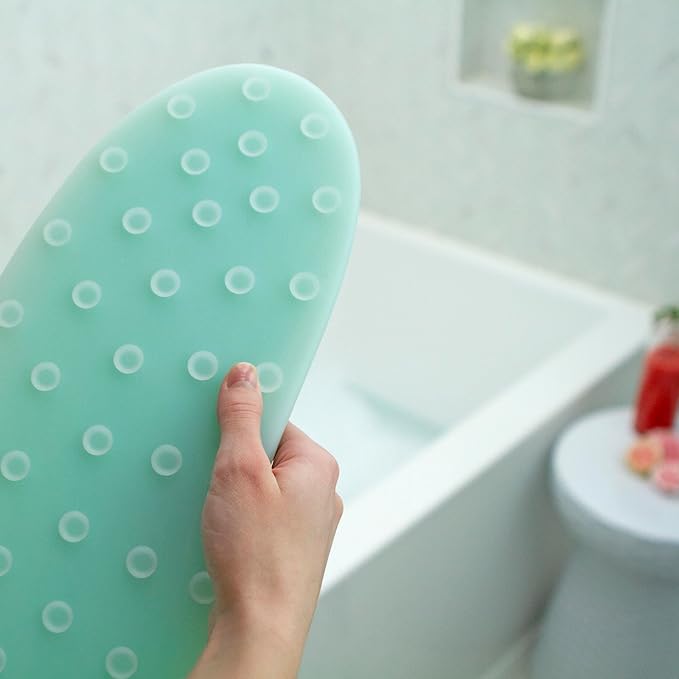 BATH BEAN Luxury Body Stopper, Anti-Slip Spa Accessory, Holds Reclined Position in Bath to Fully Release Tension, Bathe Comfortably Hands Free, and Keep Your Hair Dry. Recline, Relax, Stay Put!