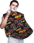 Men's Beard Maintenance Apron, Waterproof & Easy Clean, Monster Truck Car Red Black