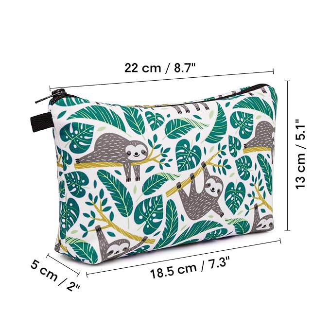 WANDF Small Makeup Bag for Purse, Small Cosmetic Bag for Women