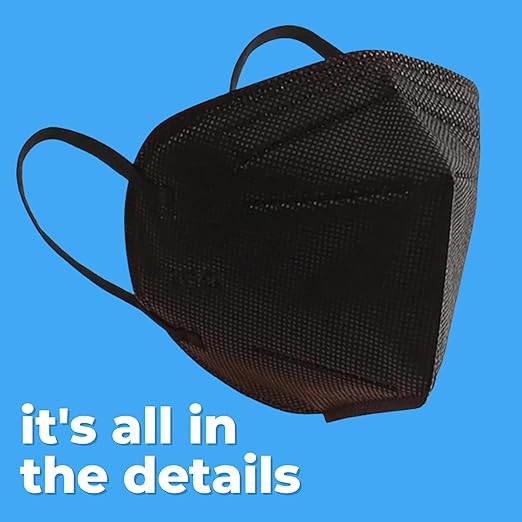 (600-Pack) KN95 Face Masks, Individually Wrapped, Premium Disposable Dust Mask, Black