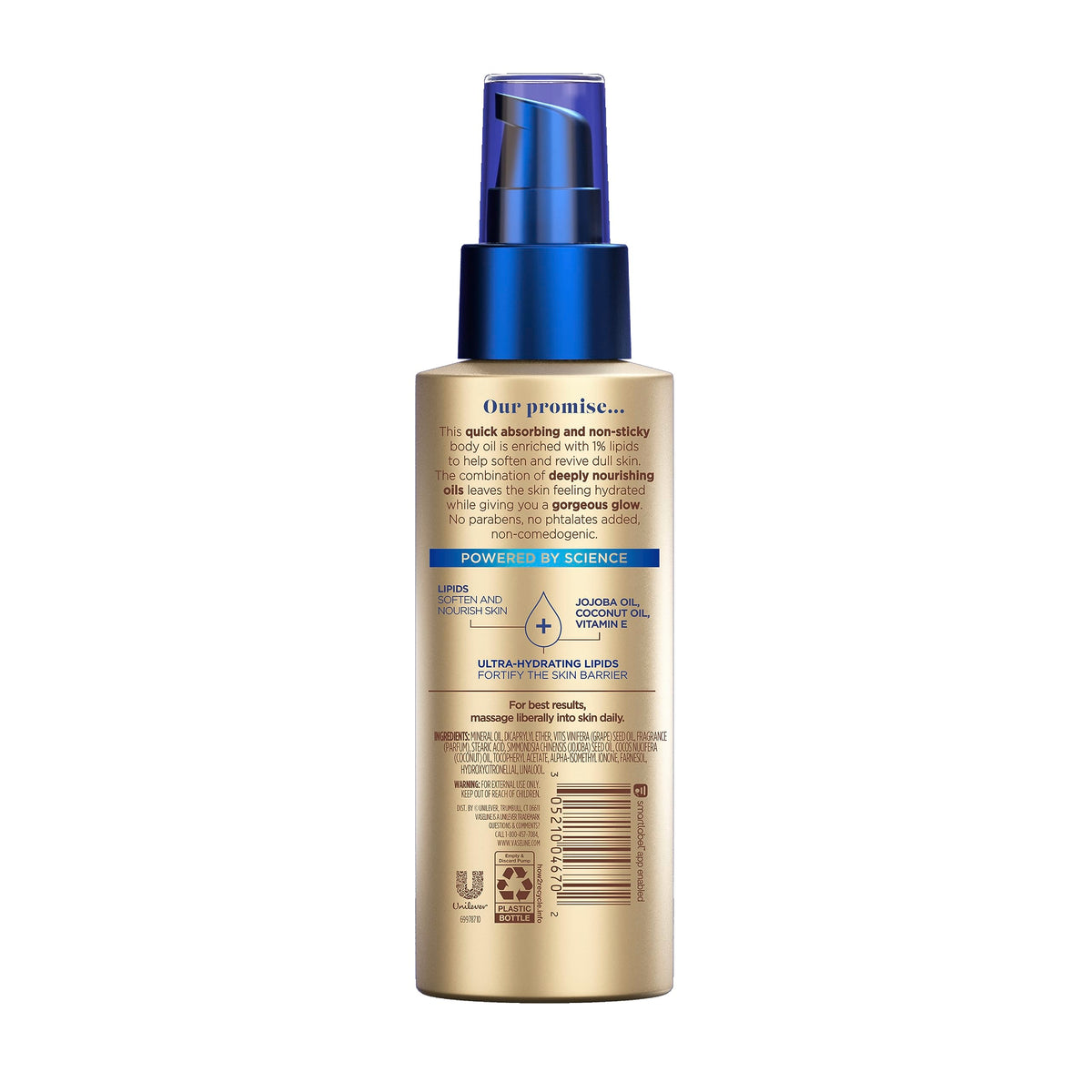 Vaseline Radiant X Replenishing and Hydrating Body Oil For Dull Skin 3.7oz