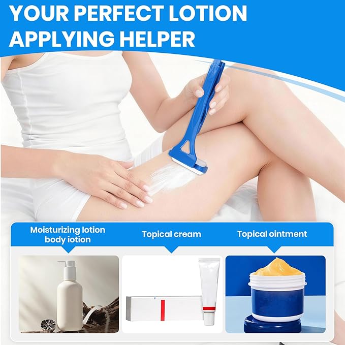 Aphohome Back Lotion Applicator, Foldable Handle with 3 Reusable Foam Rollers, Back Tanning Applicator, Evenly Applies Moisturizer Cream Ointment to Hard-to-Reach Areas for Men & Women & Seniors