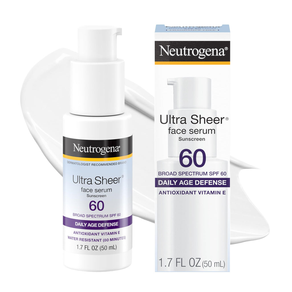 Neutrogena Ultra Sheer Sunscreen Serum SPF 60, Fragrance-Free, 1.7 fl. oz