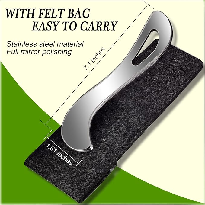 BYYDDIY Non-Magnetic 304Stainless Steel Gua Sha Muscle Scraper Tools,Scraping Massage Tools,Scar Tissue Tool,IASTM Tools,Fascia Scraper,Soft Tissue Massage Tool, Guasha Tool for Body