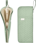 KarSyon Hot Tools Organizer Heat Resistant Mat Case Hair Tools Holder Travel Bag Portable Hair Styling Tools Cover Pouch for Curling Iron,Flat Iron,Hair Straightener (Sage Green)