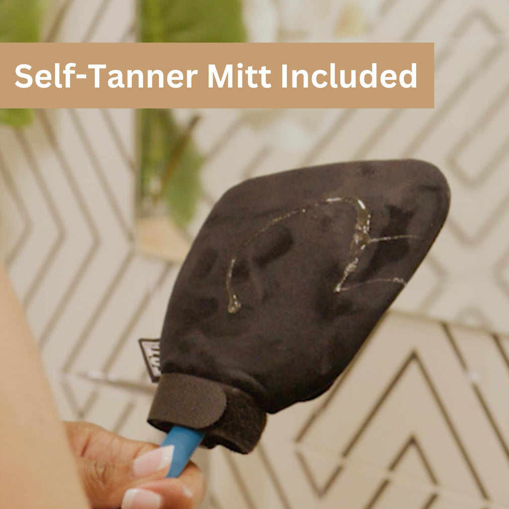 Bendable Lotion Applicator for Back & Body (Microfiber Mitt Included) - Sunscreen, Self Tanner, Medication, Body Lotion Applicator for Back