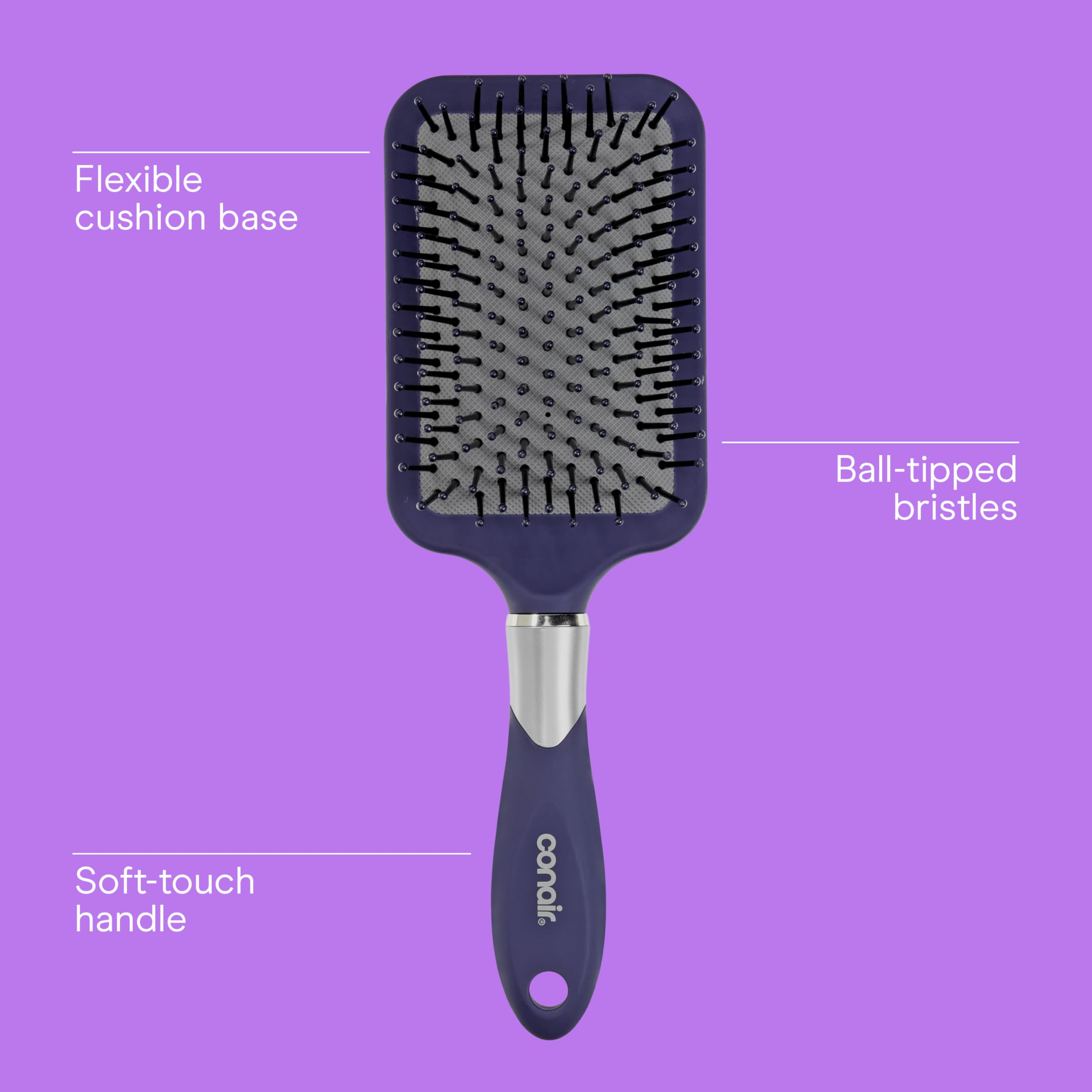 Conair Paddle Hair Brush, Ultra Wide Detangling Design for Thick Hair
