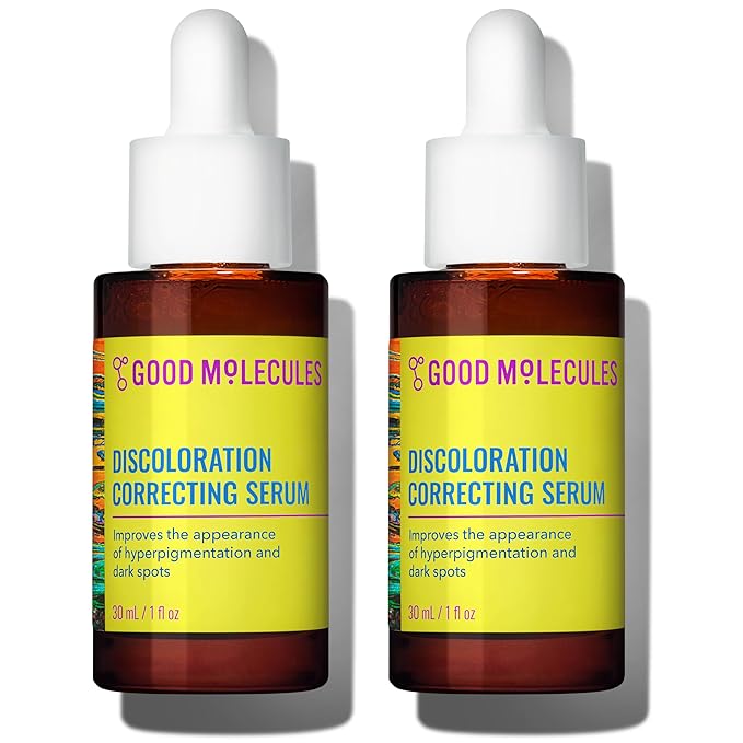 Good Molecules Discoloration Correcting Serum Pack 2 – 30 ml Each | Tranexamic Acid & Niacinamide Serum to Target Dark Spots and Discoloration, Skin Care for Face