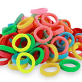 QRTVI 120 Pcs Baby Hair Ties, Cotton Toddler Hair Ties for Girls and Kids, Multicolor Small Seamless Hair Bands Elastic Ponytail Holders(Colorful)