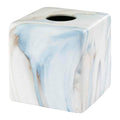 Avanti Linens - Tissue Box Cover, Resin Countertop Accessories, Guest Bathroom Essentials (Waves Collection, Blue)