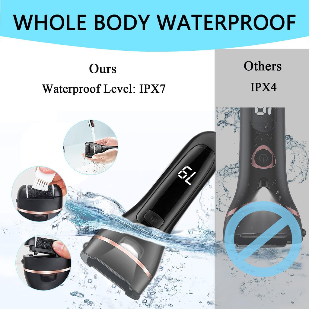 Callus Remover for Feet Electric Foot File, 13-in-1 Professional Pedicure Tools Foot Care Kit, Foot Scrubber Pedi for Hard Cracked Dry Dead Skin, 3 Rollers, 2 Speed, Battery Display (Black2)