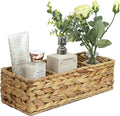 Water Hyacinth Bathroom Storage Basket with 3 Compartments