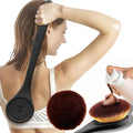 Lotion Applicator For Back, Feet, Long Handle Curved, Back Sunscreen Applicator for Kids, Women, Ultra Soft Bristles for Ultimate Comfy, Apply Cream Moisturizer, Self Tanner, Black