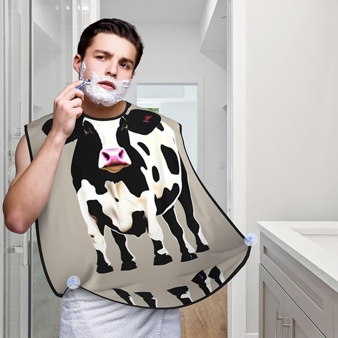 Three Dachshunds Print Beard Bib Shaving Apron, Beard Hair Trimming Cape Gift For Dad