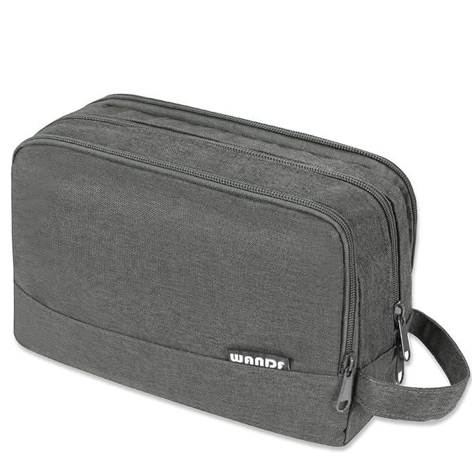 WANDF Travel Toiletry Bag for Men, Small Dopp Kit for Toiletries