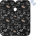 visesunny Barber Cape Funny Cat Footprint Cartoon Animal Polyester Hair Cutting Salon Cape Apron Anti-Static Haircut Water-Resistant Shaving Cloth Beard Shaving Bib Hairdressing Cape