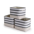TheWarmHome Extra Large Cube Storage Bins Baskets for Organizing, Sturdy Fabric Storage Basket Cube W/Handles, Decorative Foldable Storage Baskets for Shelves Closet Nursery Toy (3 Pack 16×12×12inch)