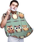 Pansy Perfection Print Beard Bib Shaving Apron, Beard Hair Trimming Cape Gift For Dad