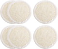 6 Pcs Exfoliating Loofah Sponge Face Pads Facial Loofah Scrubber Luffa Body Scrub Makeup Loofah Sponge Brush Bath Loofahs for Women Men Bath Spa Shower