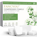 Disposable Face Towel 12"x9" Thicken, 20 Pack Compressed Towel Tablets, Clean Reusable Face Cloths, Compact Mini Portable Cotton Washcloths for Travel Beauty Gym BBQ Home Office Use