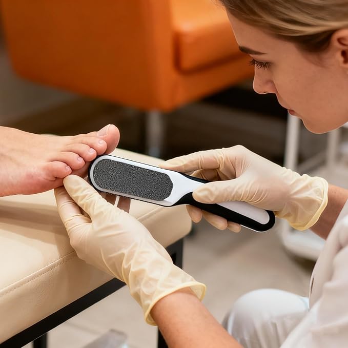 40pcs Stainless Steel Foot File Refills 80/100/120/180 Grit Replacement Pads Foot Rasp Pad Double Side Reusable Coarse Fine Pedicure File Refills with Removable Glue Remove Callus & Dead Skin