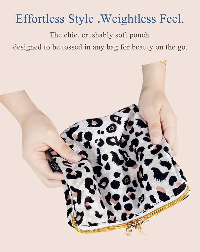 Aosbos Small Makeup Pouch, Travel Cosmetic Bags for Women,Travel Pouch