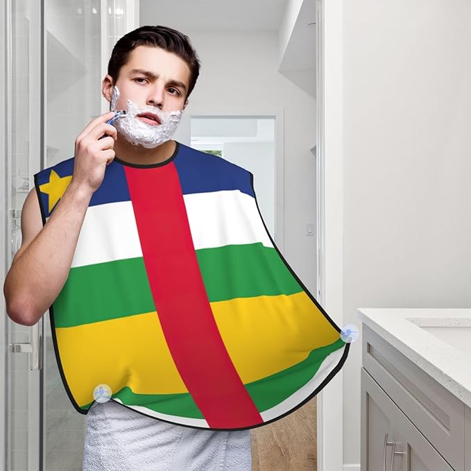 Flag Of Bangladesh Print Beard Bib Shaving Apron, Beard Hair Trimming Cape Gift For Dad